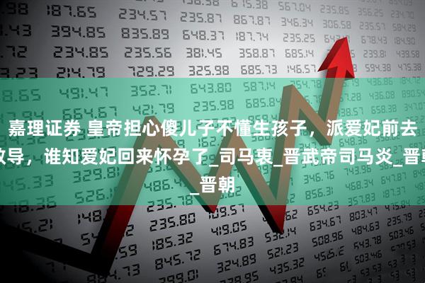 嘉理证券 皇帝担心傻儿子不懂生孩子,派爱妃前去教导,谁知爱妃回来怀孕了_司马衷_晋武帝司马炎_晋朝